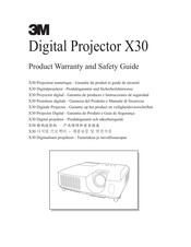 3M Digital Projector X30 Product Warranty And Safety Manual