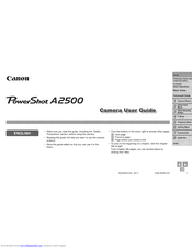 CANON PowerShot A2500 User Manual
