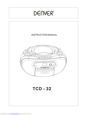 Denver TCD-32 User Manual