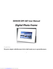 Denver DPF-587 User Manual