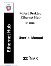 Edimax 9-Port Desktop Ethernet Hub ER-5390S User Manual