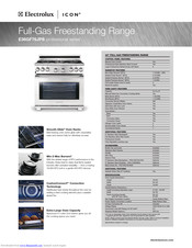 Electrolux ICON Professional E36GF76JPS Specifications