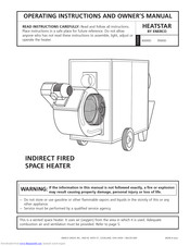 Enerco Heatstar 7000ID Operating Instructions And Owner's Manual