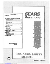 Sears Kenmore 47039 Use & Care Manual