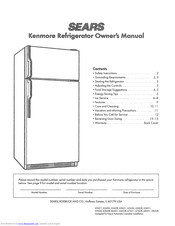 Sears Kenmore 63658 Owner's Manual