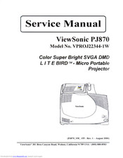 ViewSonic LiteBird PJ870 Service Manual