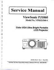 ViewSonic VPRJ21560-1 Service Manual
