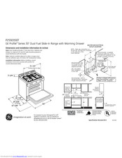 GE P2S920SEFSS Dimensions And Installation Information