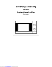 Kuppersbusch MW 1060.0E Instructions For Use Manual