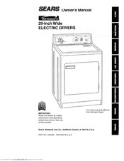 Kenmore 29-Inch Wide GAS DRYERS Owner's Manual