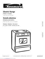 KENMORE Slide-in 790.4635 Use & Care Manual