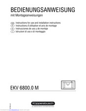 Küppersbusch EKV 6800.0 M Instructions For Use Manual