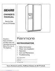 Kenmore 24 Owner's Manual