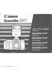 Canon Speedlite 244 T Instructions Manual