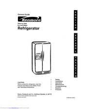 Kenmore Kenmore Side by Side Ice and Water Refrigerator Owner's Manual