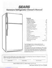 Kenmore Kenmore Refrigeratore Owner's Manual