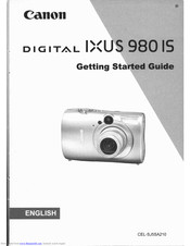 Canon Digital IXUS 980 IS Getting Started Manual