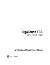 Dynapro Technologies ErgoTouch TCS Application Developer's Manual