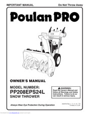 Poulan Pro PP208EPS24L Owner's Manual