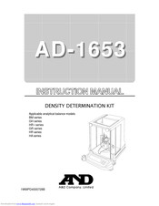 AND Density Determination Kit AD-1653 BM Series Instruction Manual