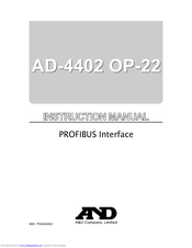 AND Profibus Interface AD-4402 OP-22 Instruction Manual
