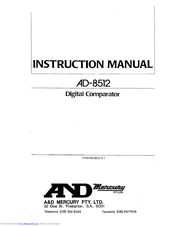 And Digital Comparator AD-8512 Instruction Manual