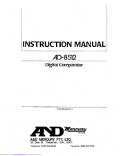 AND Digital Comparator AD-8512 Instruction Manual