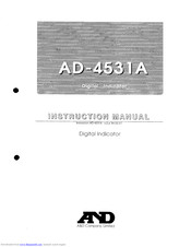 AND Digital Indicator AD-4531A Instruction Manual