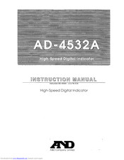 AND High speed digital indicator AD-4532A Instruction Manual