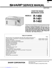 Sharp R-1482 Service Manual