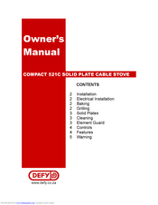 Defy COMPACT 521C Owner's Manual