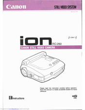 Canon RC 260 Instructions Manual