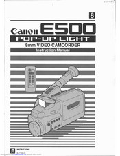 Canon E 500 Instruction Manual