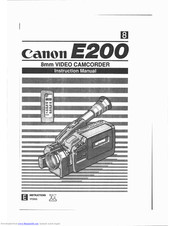 Canon E200 Series Instruction Manual