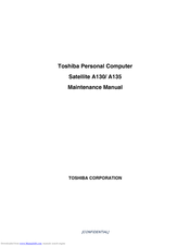 Toshiba Satellite A130 Maintenance Manual