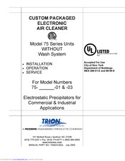 Trion 75 Installation & Operation Manual