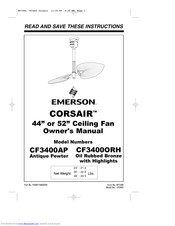 Emerson CORSAIR CF3400AP Owner's Manual