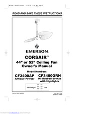 Emerson CORSAIR CF3400ORH Owner's Manual