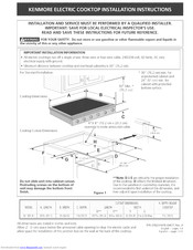Kenmore 318201418 Installation Instructions Manual