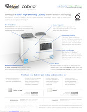 Whirlpool Cabrio WTW5700XL Specifications