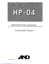 A&D HP-04 Instruction Manual