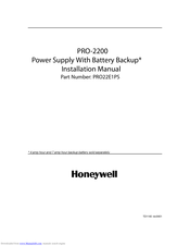Honeywell PRO-2200 Installation Manual