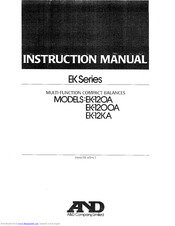A&D EK-120A Instruction Manual