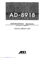 A&D AD-8918 Instruction Manual