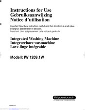 Kuppersbusch IW 1209.1W Instructions For Use Manual