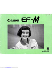 Canon EF-M Instructions Manual