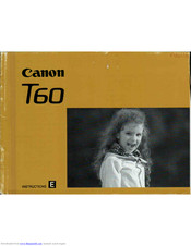 Canon T 60 Instructions Manual