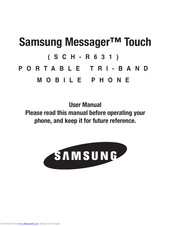 Samsung MESSAGER S C H - R 6 3 1 User Manual