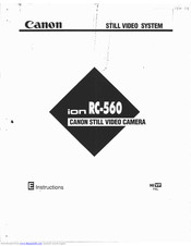 Canon ion RC-560 Instructions Manual