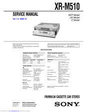 Sony Sony Car Stereo System XR-M510 Service Manual